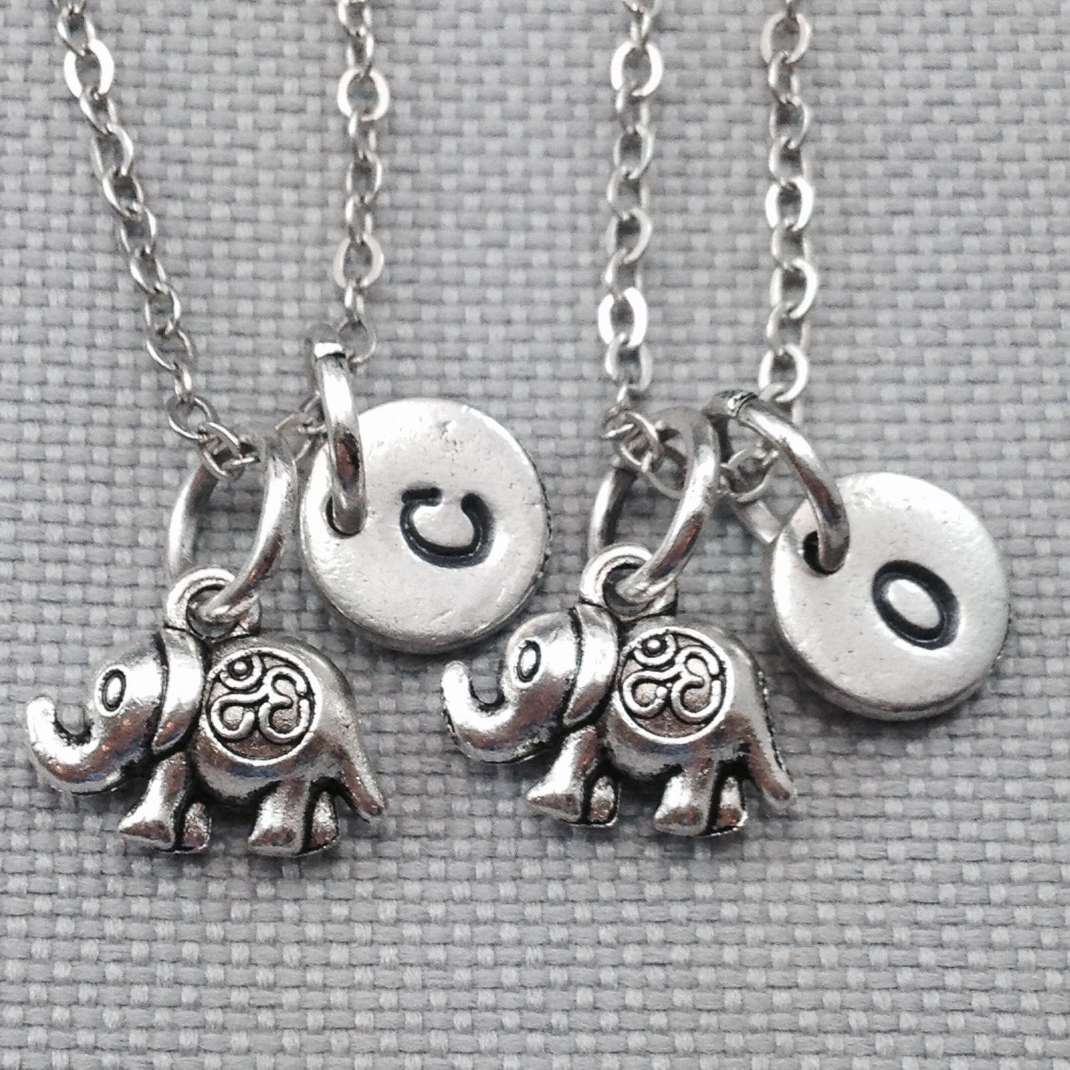 Besten Freund Halskette, Elefant Halskette Freundschaft, Bff Elefanten Schmuck, Personalisierte von Toodaughters