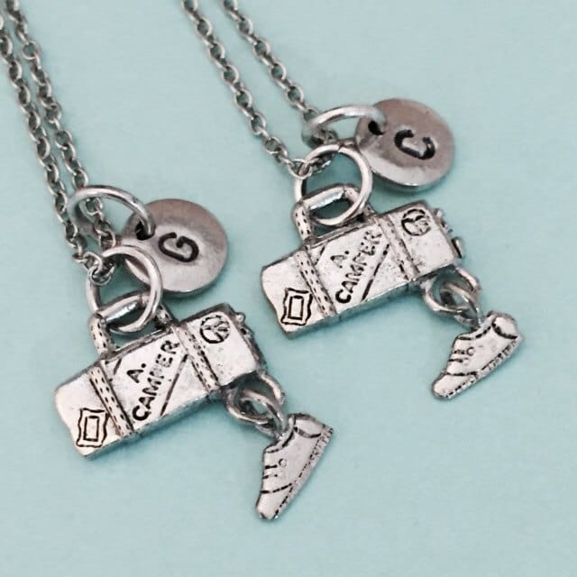 Besten Freund Halskette, Halskette Gepäck, Bff Freundschaft Schmuck, Schwester, Freunde, Camping Personalisierte von Toodaughters