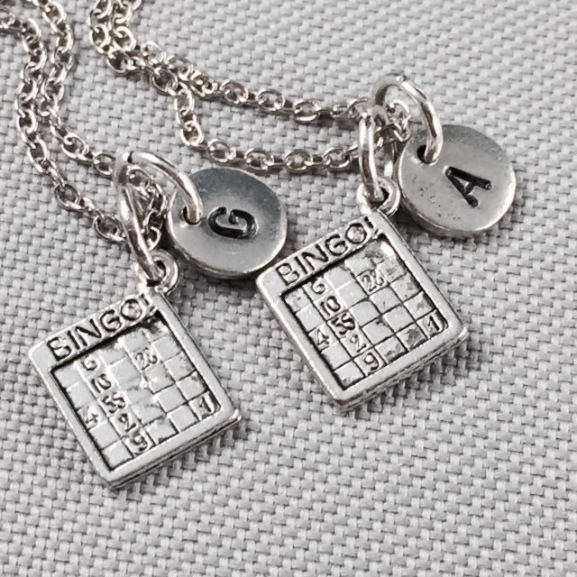 Bester Freund Collier, Bingo-Halskette, Bff Halskette, Bingo-Charme, Freunde Halskette Freundschaft, Personalisieren, Erste von Toodaughters