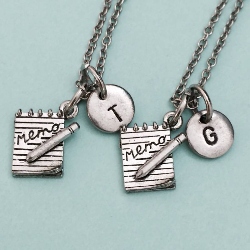 Bester Freund Collier, Memo-Halskette, Halskette Freundschaft, Schwester Bff Halskette, Memo Buch Charme, Personalisierte von Toodaughters