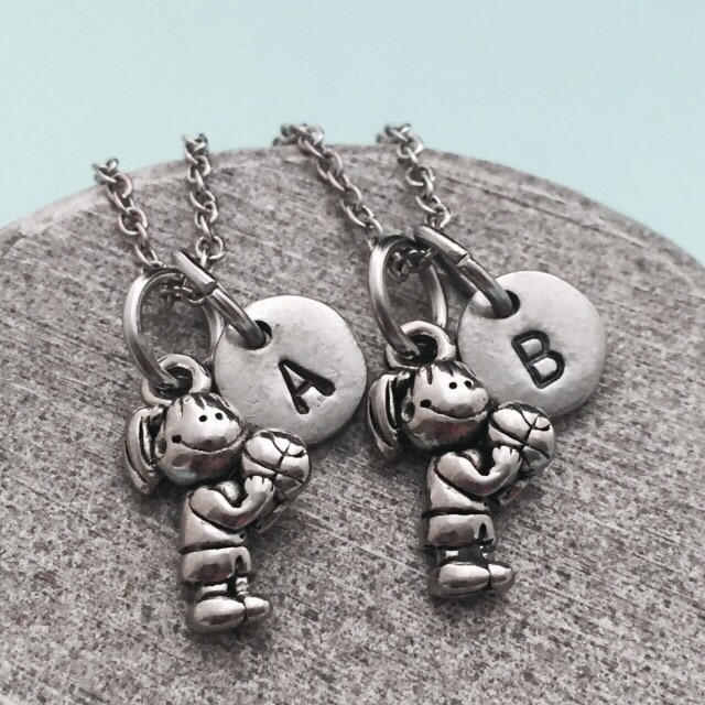 Bester Freund Halskette, Basketball-Mädchen-Halskette, Halskette Sport, Bff Schwester, Freundschaft Schmuck, Personalisierte, Initial, Monogramm von Toodaughters