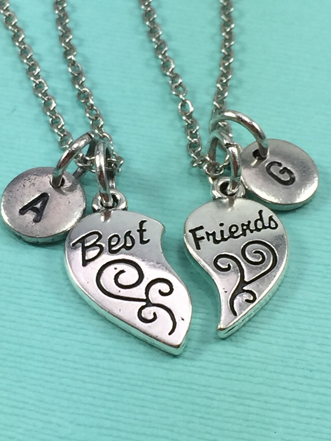 Bester Freund Halskette, Bff Halskette Freundschaft, Personalisierte Collier, Freunde Besten Schmuck, Anfängliche von Toodaughters
