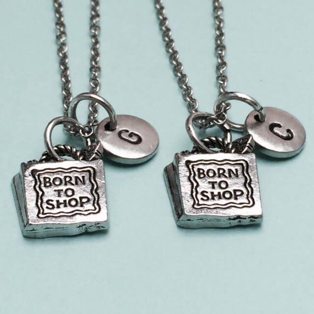 Bester Freund Halskette, Geboren Zu Shop Einkaufen Schwester, Bff Freundschaft Schmuck, Personalisieren, Anfängliche, Monogram von Toodaughters