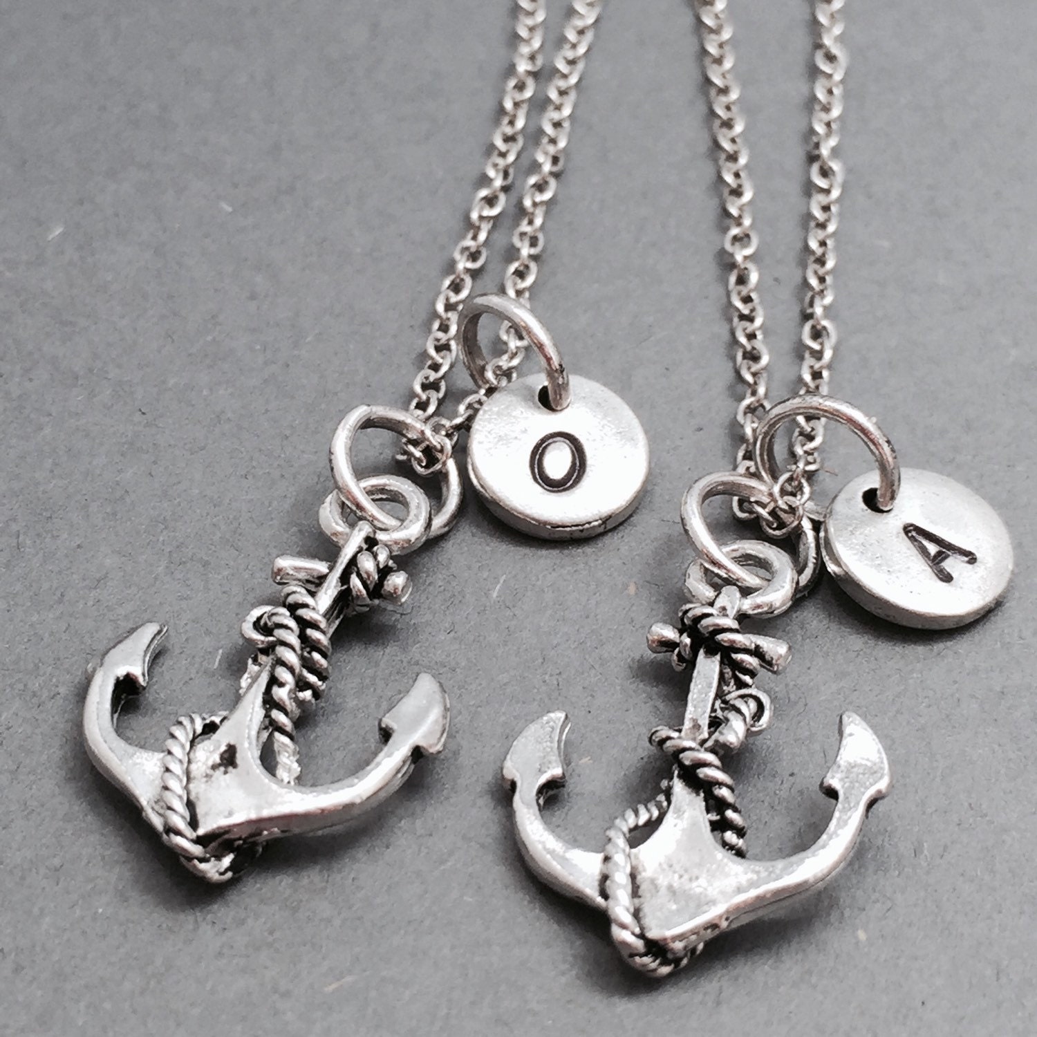 Bester Freund Halskette, Halskette Anker, Schwester Anker Charm-Schmuck, Bff Personalisierte Freunde von Toodaughters