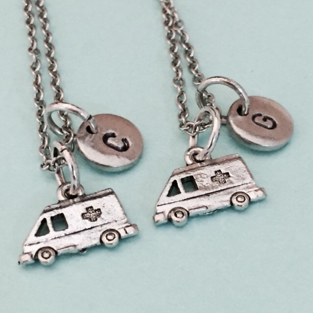 Bester Freund Halskette, Krankenwagen Emt, Bff Freundschaft Schmuck, Schwester, Freunde, Personalisierte Ursprünglichen Charme von Toodaughters