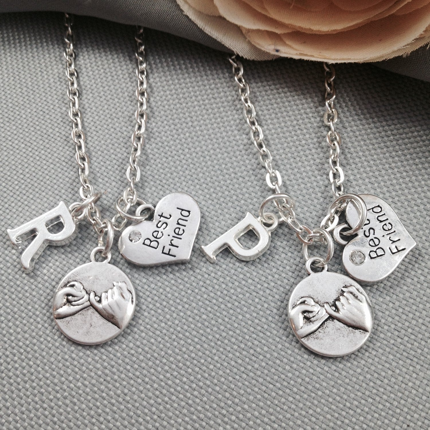 Bester Freund Halskette, Pinky Versprechen, Erste Bff Personalisierte Halskette Freundschaft, Versprechen von Toodaughters