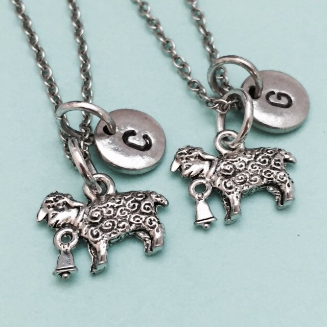 Bester Freund-Halskette, Schafe Collier, Lamm-Halskette, Tier, Bff Halskette, Freundschaft Schmuck, Schwester, Freunde, Personalisierte Halskette von Toodaughters