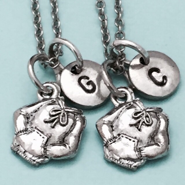 Bester Freund Halskette, Sweatshirt Halskette Kleidung, Bff Schwester, Freundschaft Schmuck, Personalisierte, Initial, Monogramm von Toodaughters