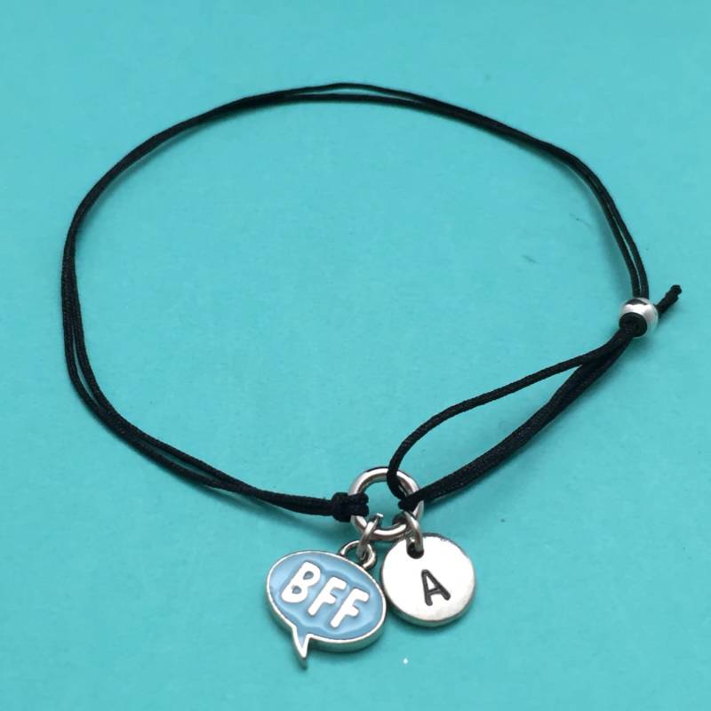 Bff Schnur Armband, Bettelarmband Bff, Verstellbare Bettelarmband, Personalisierte Anfängliche Armbänder, Monogramm von Toodaughters