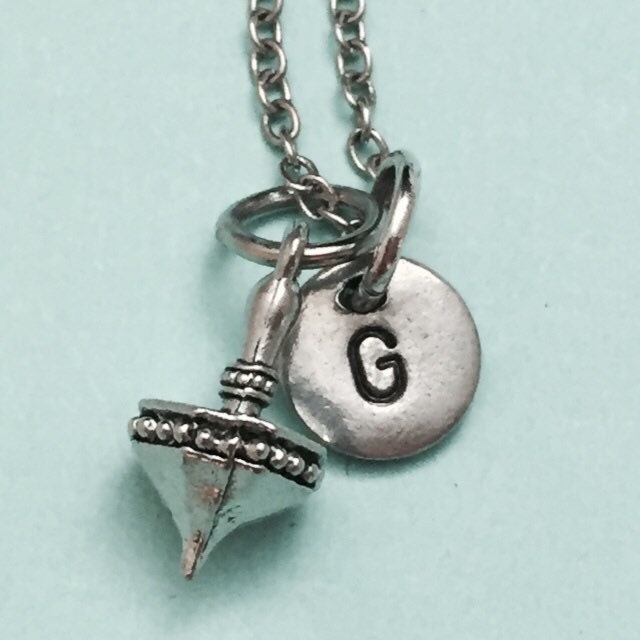 Dreidel Halskette, Charme, Chanukkah Personalisierte Erste Ursprünglichen Monogramm von Toodaughters