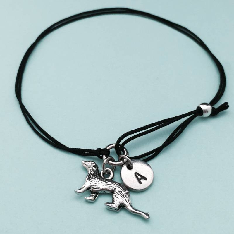 Frettchen Sie Schnur Armband, Sie, Bettelarmband, Verstellbare Personalisierte Initial, Monogramm von Toodaughters