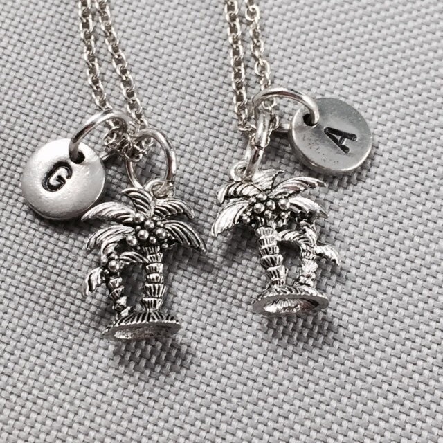 Freundschaft-Halskette, Palm-Baum-Halskette, Besten Freund Halskette, Strand Collier, Bff Schwester Freund, Ursprünglichen Charme von Toodaughters