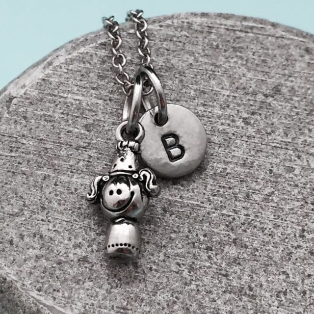 Geburtstag-Mädchen-Halskette, Geburtstag Mädchen Charme, Halskette, Personalisierte Erste Kette, Monogramm von Toodaughters