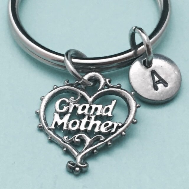 Großmutter Keychain, Charme, Familie Schlüsselbund, Personalisierte Schlüsselanhänger, Erste Ursprünglichen Angepasst, Monogramm von Toodaughters