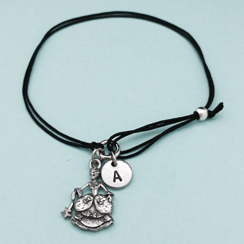 Gute Fee Schnur Armband, Bettelarmband Fee, Verstellbare Bettelarmband, Personalisierte, Initial, Monogramm von Toodaughters