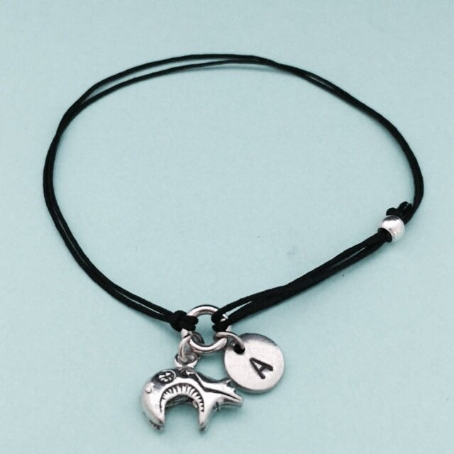 Herz-Bär Schnur Armband, Bettelarmband Herz Bär, Verstellbare Bettelarmband, Personalisierte Initial, Monogramm von Toodaughters