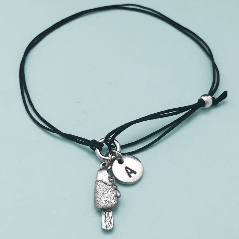 Ice Cream Bar Schnur Armband, Eis Bar Bettelarmband, Verstellbare Personalisierte Initial, Monogramm von Toodaughters