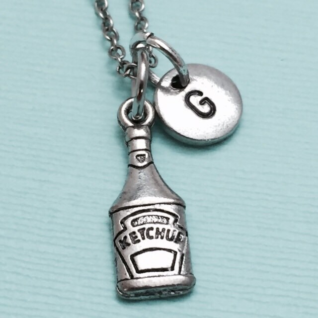 Ketchup Charm Halskette, Personalisierte Halskette Essen, Erste Essen Schmuck, Geschenk Für Die Tochter, Freund von Toodaughters