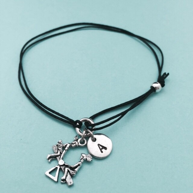 Kinder Auf Wippe Schnur Armband, Der Bettelarmband, Verstellbare Personalisierte Initial, Monogramm von Toodaughters