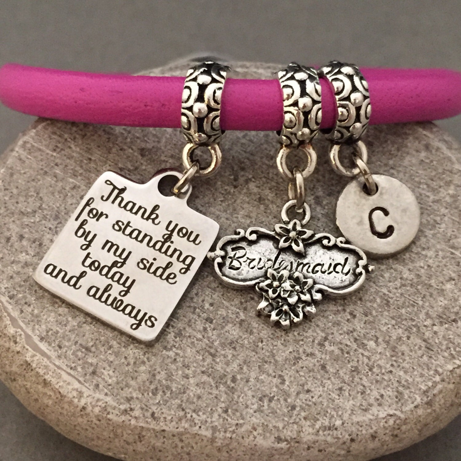 Lederarmband, Hochzeit Armband, Leder Personalisierte Erste Monogramm von Toodaughters