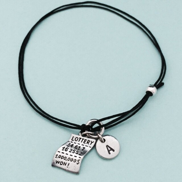 Lottery Ticket Schnur Armband, Bettelarmband Ticket, Verstellbare Bettelarmband, Personalisierte Initial, Monogramm von Toodaughters