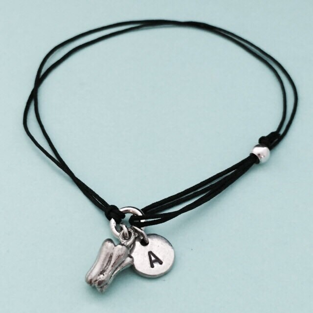 Pfeffer, Schnur Armband, Bettelarmband Verstellbare Bettelarmband, Personalisierte Erste Monogramm von Toodaughters