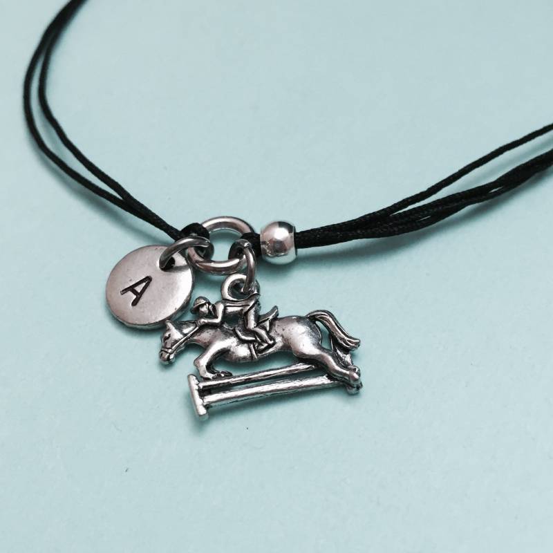 Pferdesport Armband, Reit Bettelarmband, Verstellbare Personalisierte Monogramm von Toodaughters