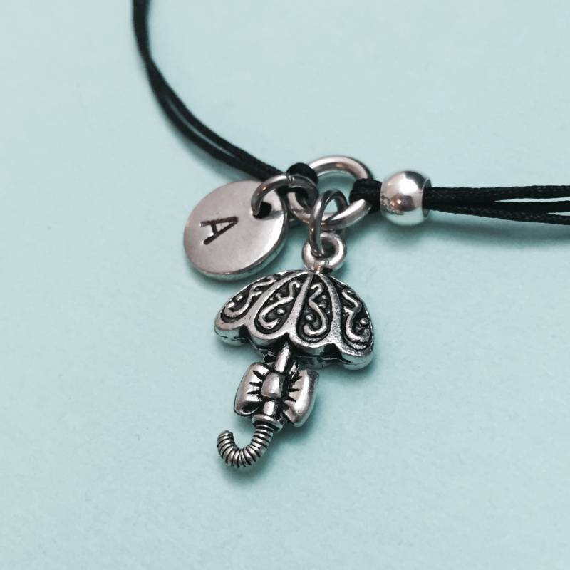 Regenschirm Armband, Bettelarmband, Verstellbare Personalisierte Monogramm von Toodaughters