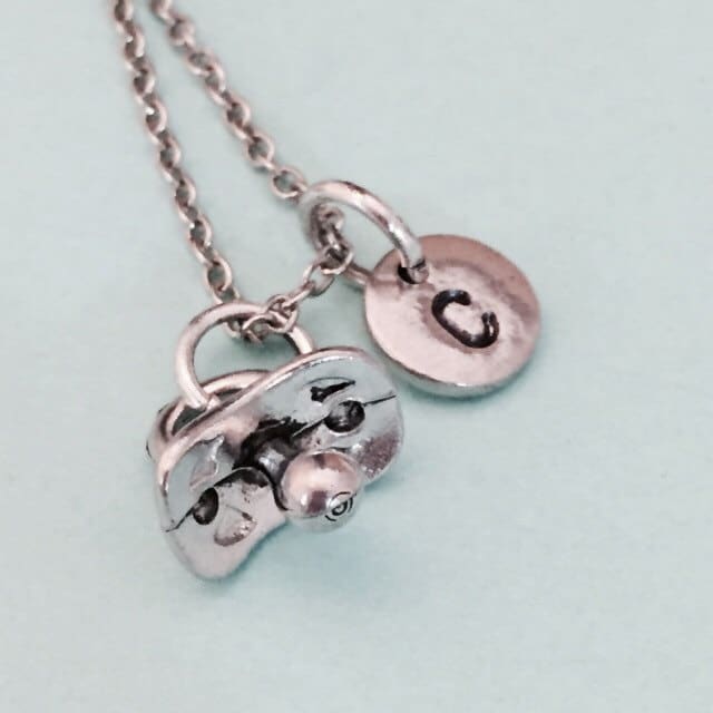Schnuller Halskette, Charm Schnuller, Baby-Charme, Personalisierte Collier, Anfängliche Monogramm, Ursprünglichen Charme von Toodaughters