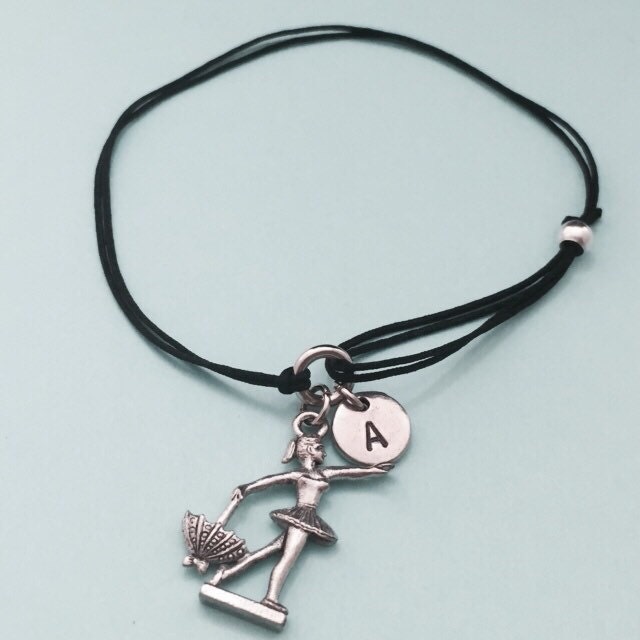 Seiltänzer Schnur Armband, Bettelarmband Seiltänzer, Verstellbare Bettelarmband, Personalisierte, Initial, Monogramm von Toodaughters