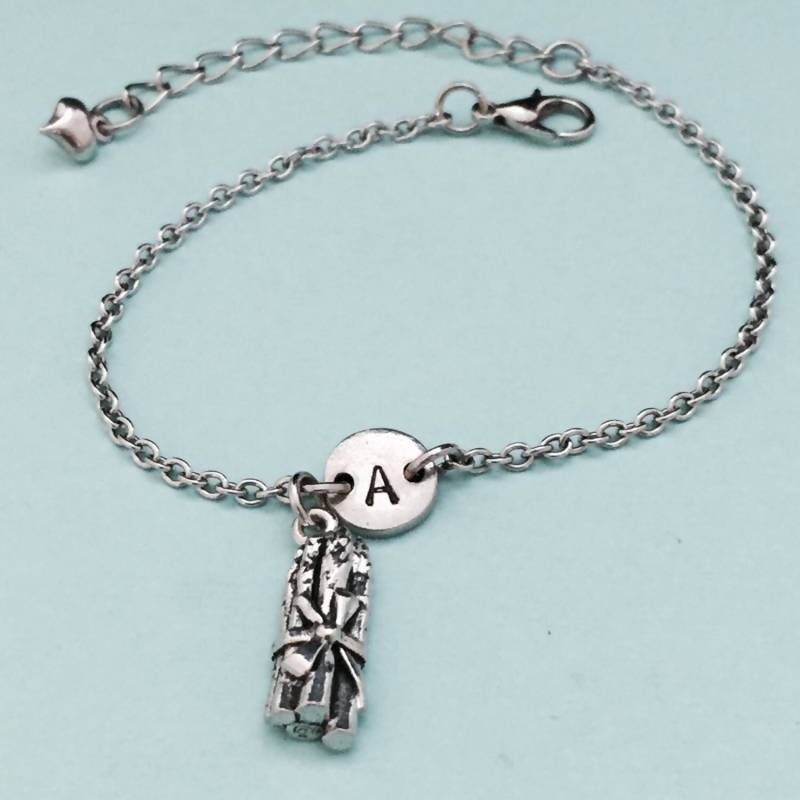 Spargel-Bettelarmband, Spargel Charme, Verstellbare Armband, Essen, Personalisierte Erste Monogramm von Toodaughters