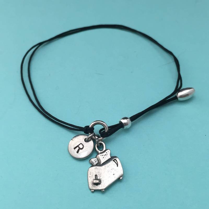 Toaster Armband, Bettelarmband, Verstellbare Personalisierte Armband Anfangsmonogramm von Toodaughters