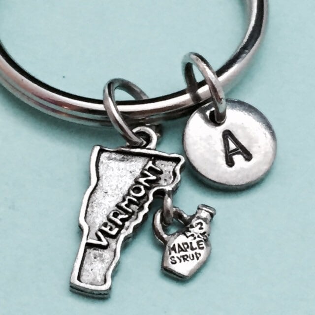 Vermont Schlüsselbund, Charme, Staatliche Personalisierte Schlüsselanhänger, Erste Ursprünglichen Angepasst, Monogramm von Toodaughters