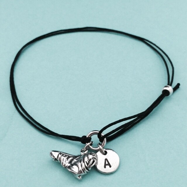 Walross Schnur Armband, Bettelarmband Walross, Verstellbare Bettelarmband, Personalisierte Erste Monogramm von Toodaughters