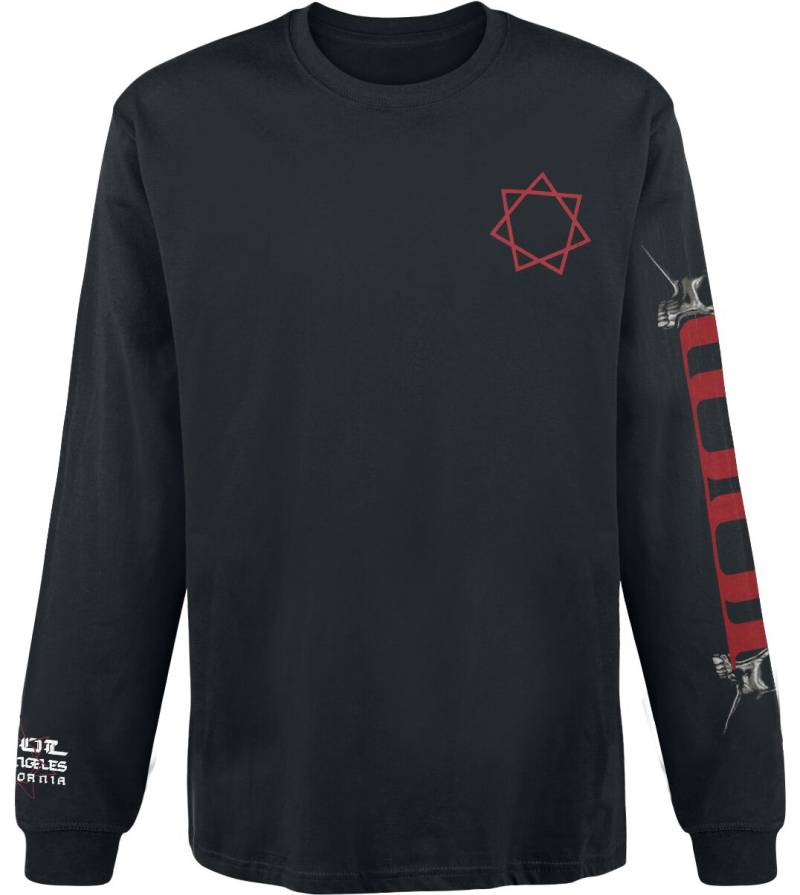 Tool Langarmshirt - Skull Spikes - S - für Männer - Größe S - schwarz  - Lizenziertes Merchandise! von Tool