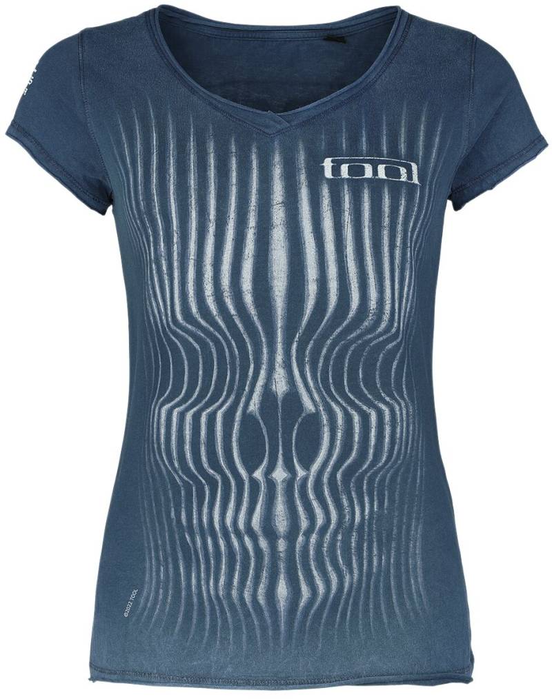Tool T-Shirt - Grid Skull - S bis XXL - für Damen - Größe XL - blau  - Lizenziertes Merchandise! von Tool
