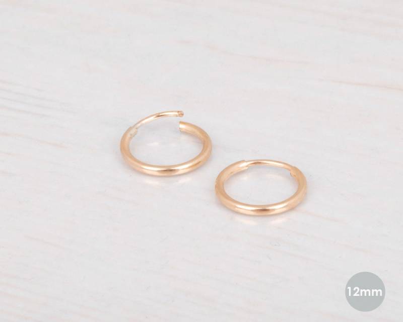 Gold Filled Creolen Einfache Hugger Creolen, 12 Mm 14 Mm, Er24, Er25 Gold Filled Creolen Einfache Hugger Creolen, 12 Mm 14 Mm, Er24, Er25 von Tooliks