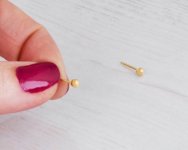Gold Kugel Ohrstecker, Kleine Goldohrstecker, Ohrringe, Minimal Ohrring, Silber, Roségold, 3 Mm, 4 5 6 Er10 Gold Kugel Ohrstecker, Kleine Goldohrstecker, Ohrringe, Minimal Ohrring, Silber, Roségold, 3 Mm, 4 5 6 Er10 von Tooliks