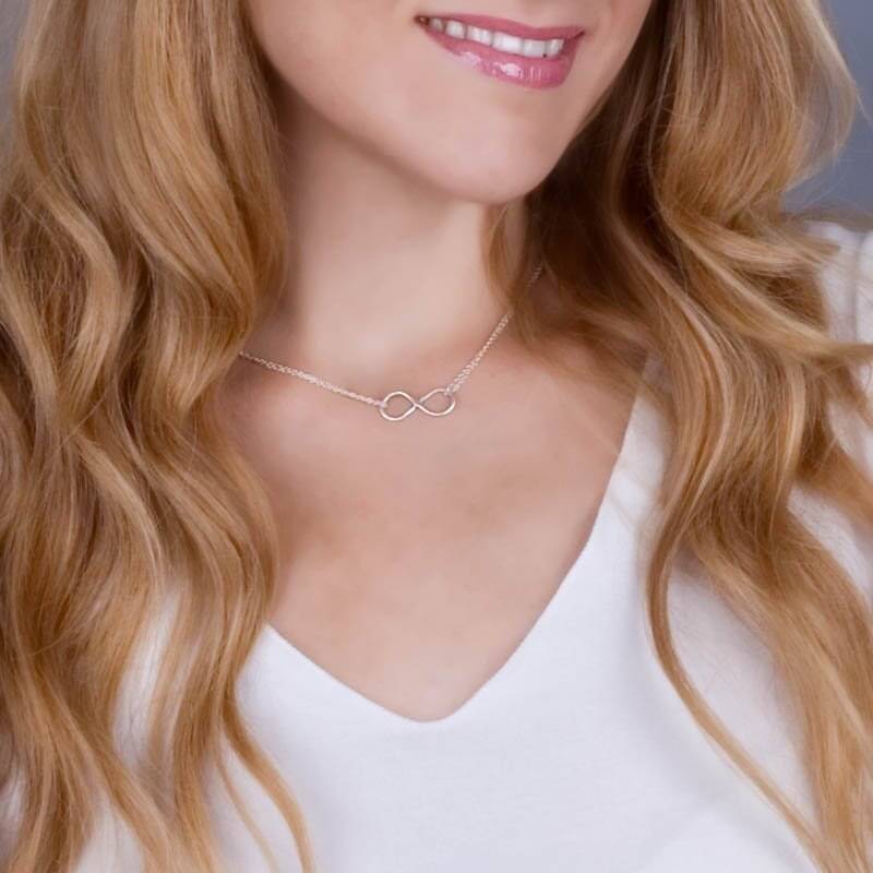 Große Unendlichkeit Halskette, Sterling Silber Infinity Schmuck, Yoga Zarte Symbol Charme, Gold Filled, Rosegold von ToolisJewelry