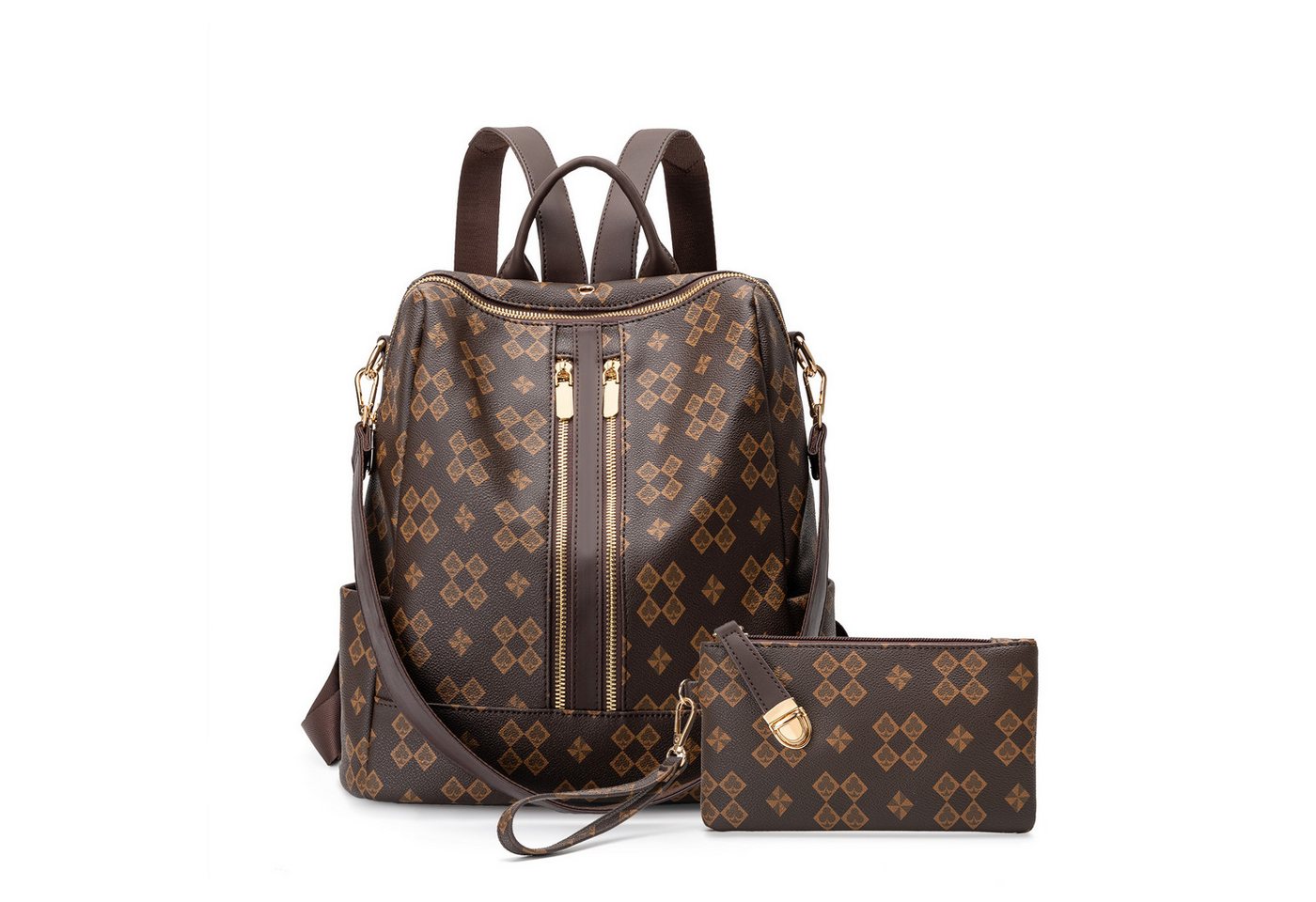 Toomoke Rucksack Damen Rucksack, Kleine 2 in 1 Rucksackhandtasche (Wasserdichte Leder Schultaschen, Geldbörse Umhängetasche Handtasche Rucksack), Geschenk,Anti-Diebstahl Tagesrucksack Schultertaschen von Toomoke