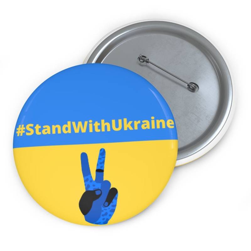 Ukraine Pin Button | Ständer Mit Support Anstecker Freiheit Für Lapel Kein Krieg Stop The War Puck Futin von ToonDesignStudio
