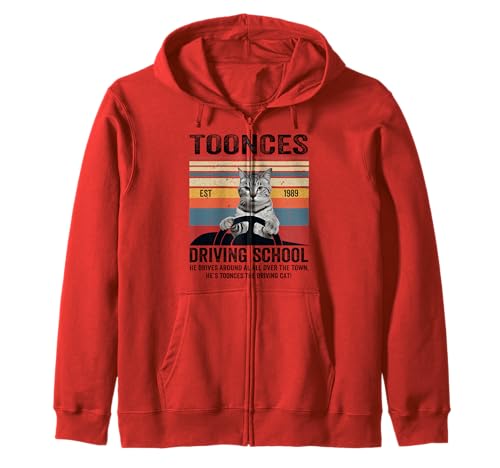 Toonces Driving School Est. 1989 The Driving Cat, Retro-Design, Herren Kapuzenjacke Toonces Driving School Est. 1989 The Driving Cat, Retro-Design, Herren Kapuzenjacke von Toonces Driving School Est. 1989 The Driving Cat