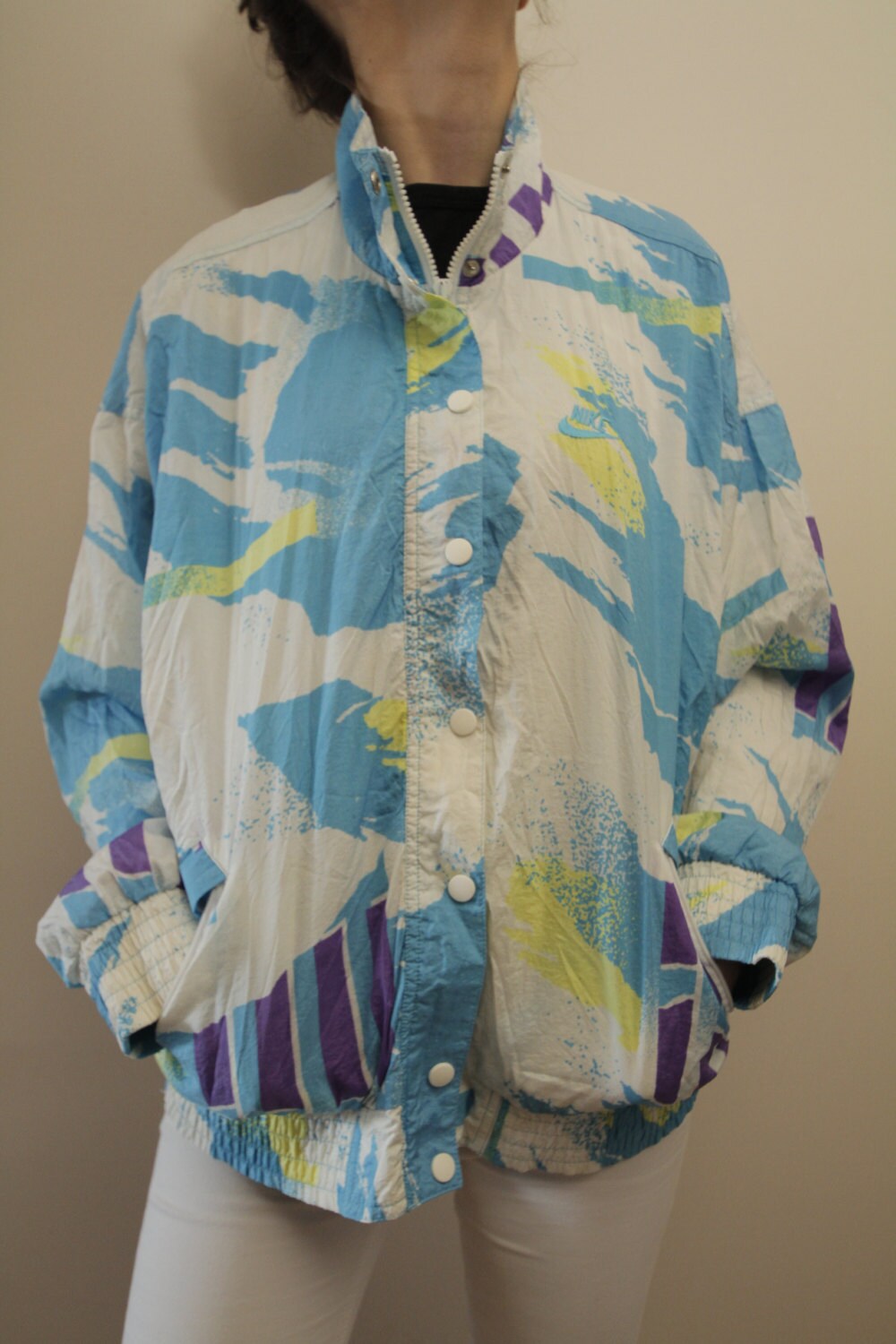 Echte Vintage Adidas Sportswear Jacke 80 S 90 von ToooMuchVintage