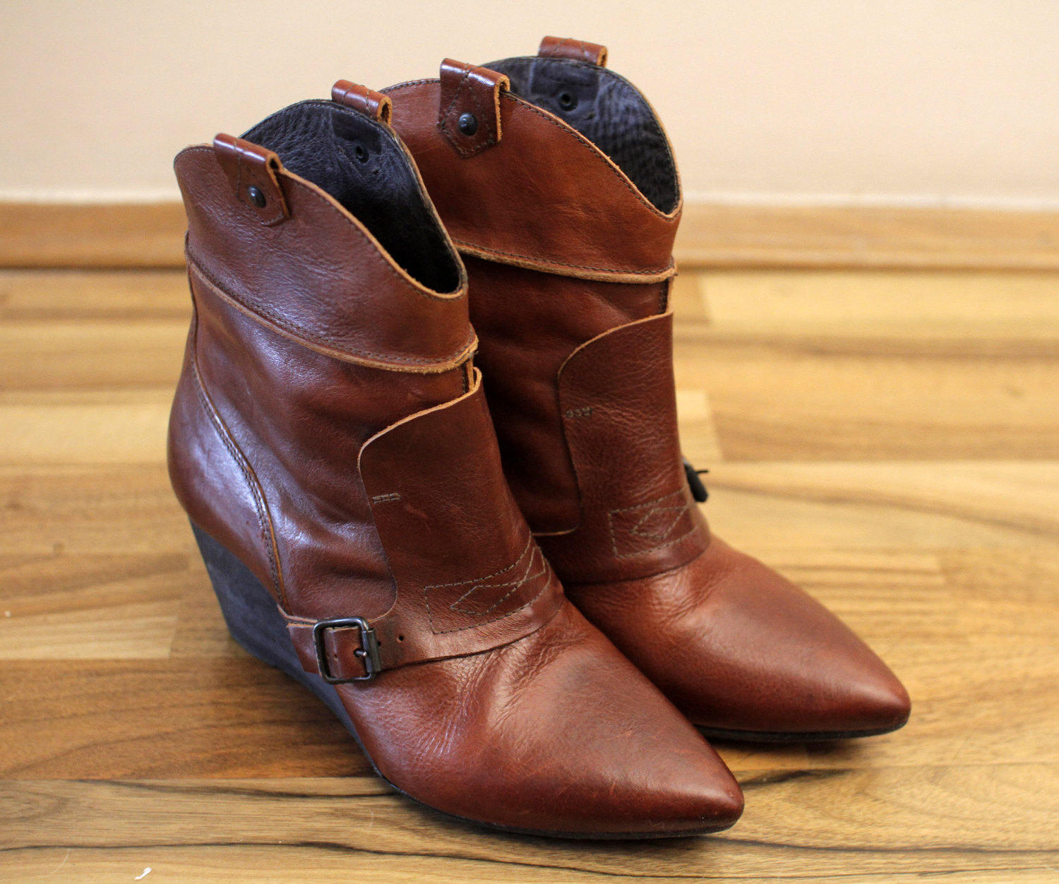 Moma Vintage Stiefeletten Schuhe Eu36 1/2 Uk3 Us6 von ToooMuchVintage