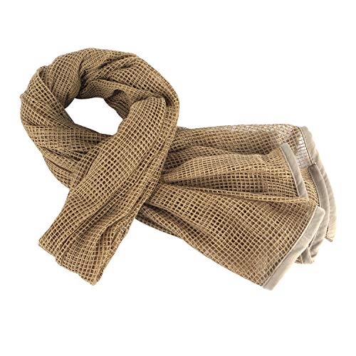 ToopMount Scharfschützenschleier Tactical Scrim Net Schal Desert Xima Schal 70,9X35,5 Zoll Polyester Tactical Sniper Face Cover Military Mesh Schal (Sand) von ToopMount