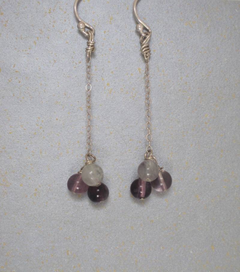 sterling Silber & Fluorit Ohrringe - Klein sterling Silber & Fluorit Ohrringe - Klein von ToorockDesigns