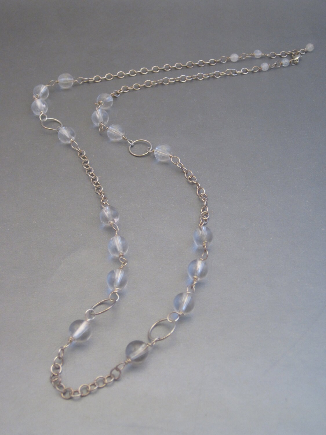 sterling Silber & Quarz-Halskette sterling Silber & Quarz-Halskette von ToorockDesigns