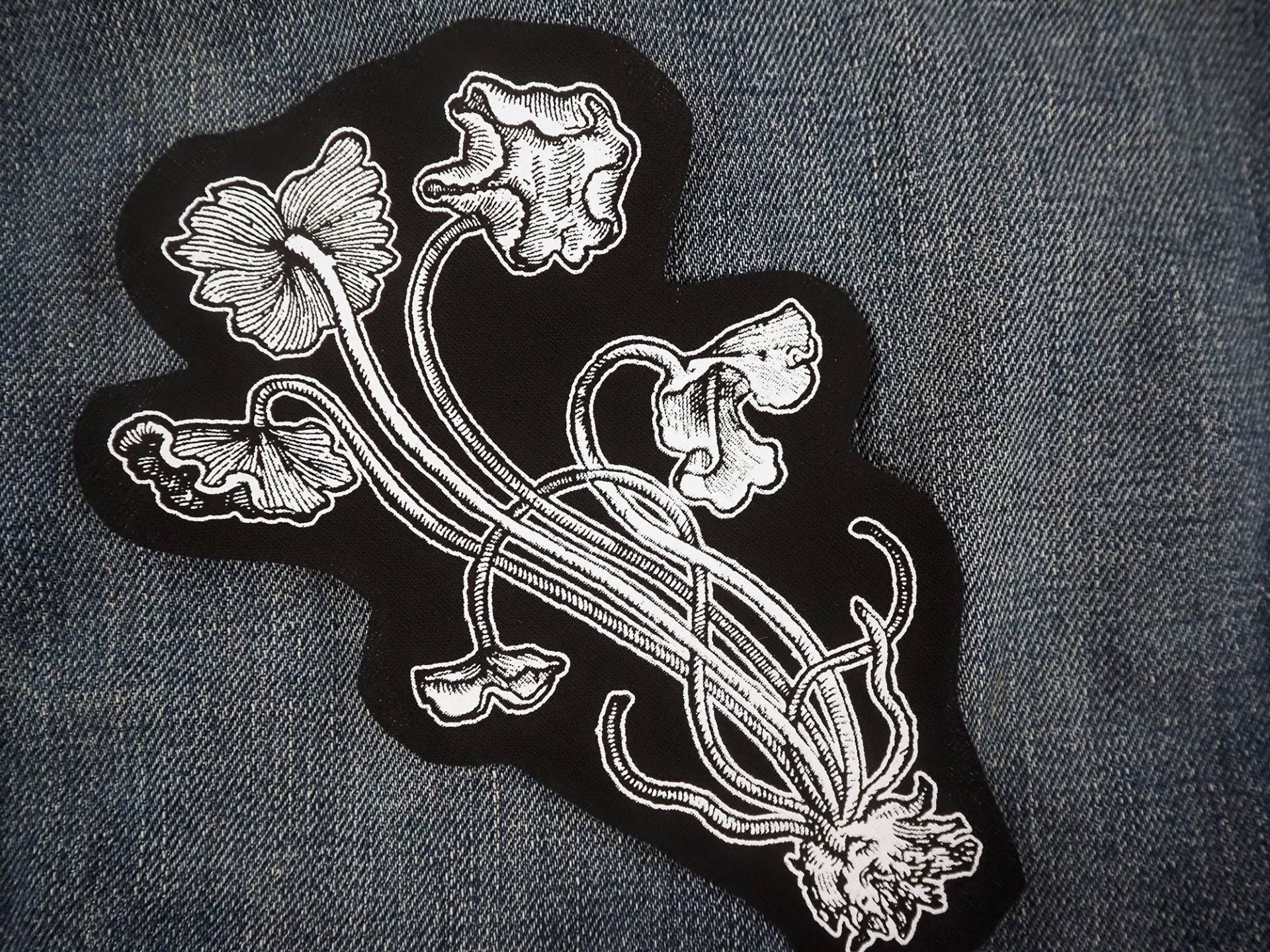 Pilz Aufnäher Siebdruck Baumwolle Zum Aufnähen, Jacke, Jeans | Goth Punk Ockulte Fungi Hexe Aufnäher Von Toothxnail von ToothxNail