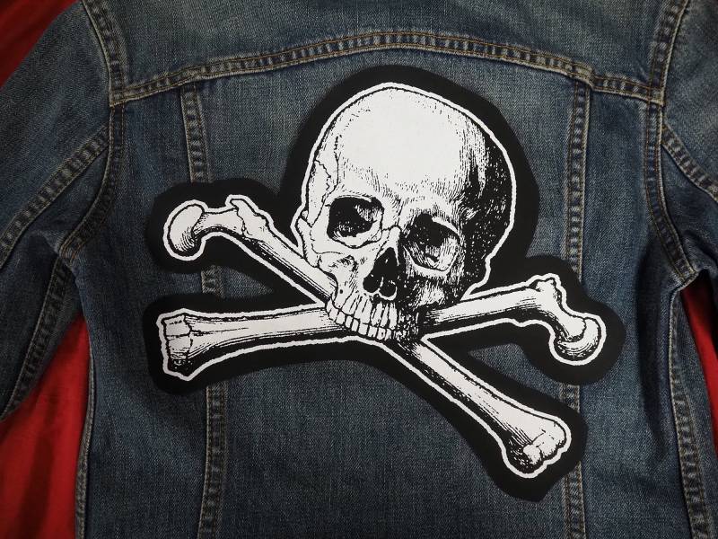 Totenkopf Aufnäher Siebdruck Aufnäher Aus Baumwolle Zum Aufnähen, Jacke, Jeans, Jacke Gothic Punk Pirat Von Toothxnail von ToothxNail