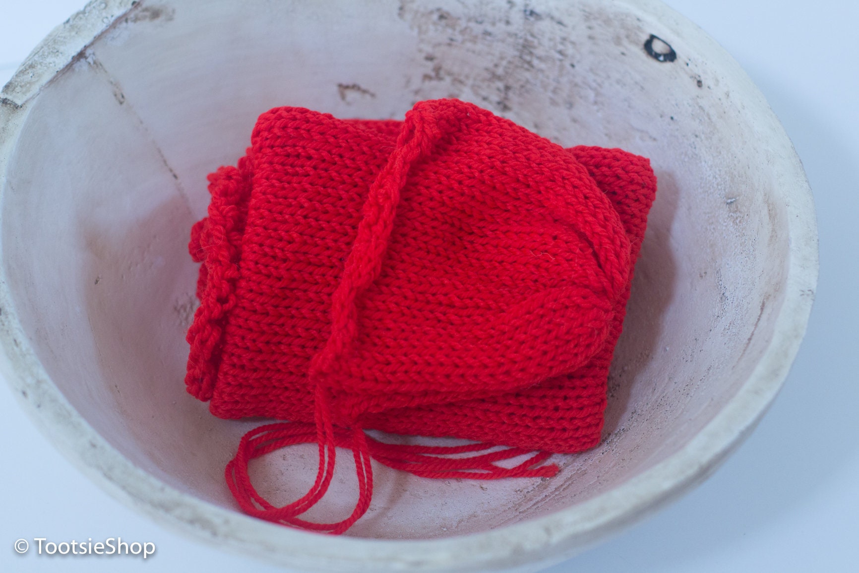 Leuchtend Rote Strick-Mütze Und Wrap Set, Neugeborene Strickmütze, Wickeln, Fotografie Prop Motorhaube, Mohair Mohairmütze Stricken von TootsieShop